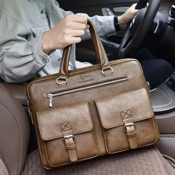 Horizontal Leather Office Bag